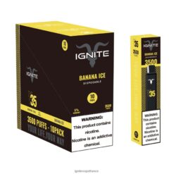 Ignite Cigarette - IGNITE V35 stylo vape, paquet de 10 glace à la banane VVFB0216