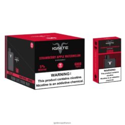 Ignite Cigarette - IGNITE V60 stylo vape, paquet de 10 fraise pomme pastèque VVFB0225