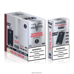 Ignite Flavors - IGNITE V150 stylo vape, paquet de 5 fruit du dragon pastèque VVFB0293