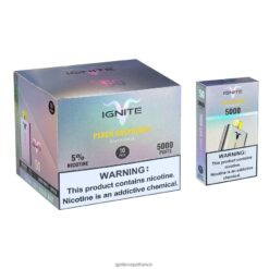 Ignite Flavors - IGNITE V50 stylo vape, paquet de 10 pêche framboise VVFB02147