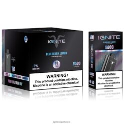 Ignite Vape France - IGNITE V80 stylo vape, paquet de 10 citron myrtille VVFB0255