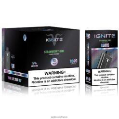 Ignite Vape France - IGNITE V80 stylo vape, paquet de 10 fraise-kiwi VVFB0264