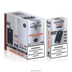 Ignite Vape Paris - IGNITE V150 stylo vape, paquet de 5 banane cerise VVFB0283