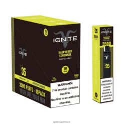 Ignite Vape Reviews - IGNITE V35 stylo vape, paquet de 10 limonade à la framboise VVFB02125