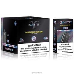 Ignite Vape Reviews - IGNITE V80 stylo vape, paquet de 10 kiwi aigre aux fruits de la passion VVFB0262