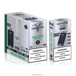 Ignite Vape Sales - IGNITE V150 stylo vape, paquet de 5 pomme verte VVFB0285
