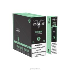 Ignite Vape Sales - IGNITE V15 stylo vape, paquet de 10 menthol VVFB02103