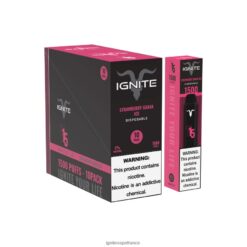 Ignite Vape Store - IGNITE V15 stylo vape, paquet de 10 glace à la fraise et à la goyave VVFB02105