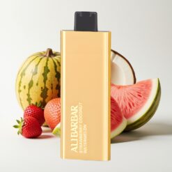 Alibarbar Pandora 7000 Puffs Disposable Vape Fraise Noix de Coco Pastèque – 17 ml, 1.0 Ω