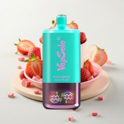 VapSolo Triple 30000 Puffs Glace à la Fraise – 40ml, 20/50mg, Type-C