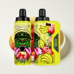 VapSolo VIKING 12000 Puffs Disposable Vape Fraise Banane, 22ml, 20/50 mg/ml