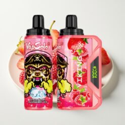VapSolo VIKING 12000 Puffs Fraise Framboise Glace - 22ml/50mg/Type-C