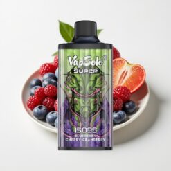 Vapsolo Super 15000 Puffs Myrtille Cerise Cranberry 40ml 850mAh Type-C