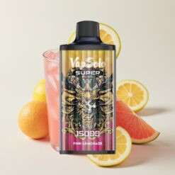 Vapsolo Super 15000 Puffs Super Citronnade Rose – 40ml, 850mAh, Type-C